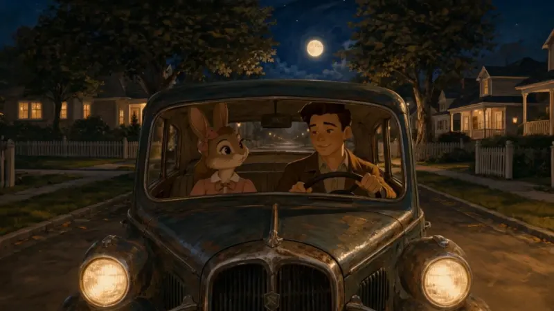 A night drive scene from Kill the Rat
